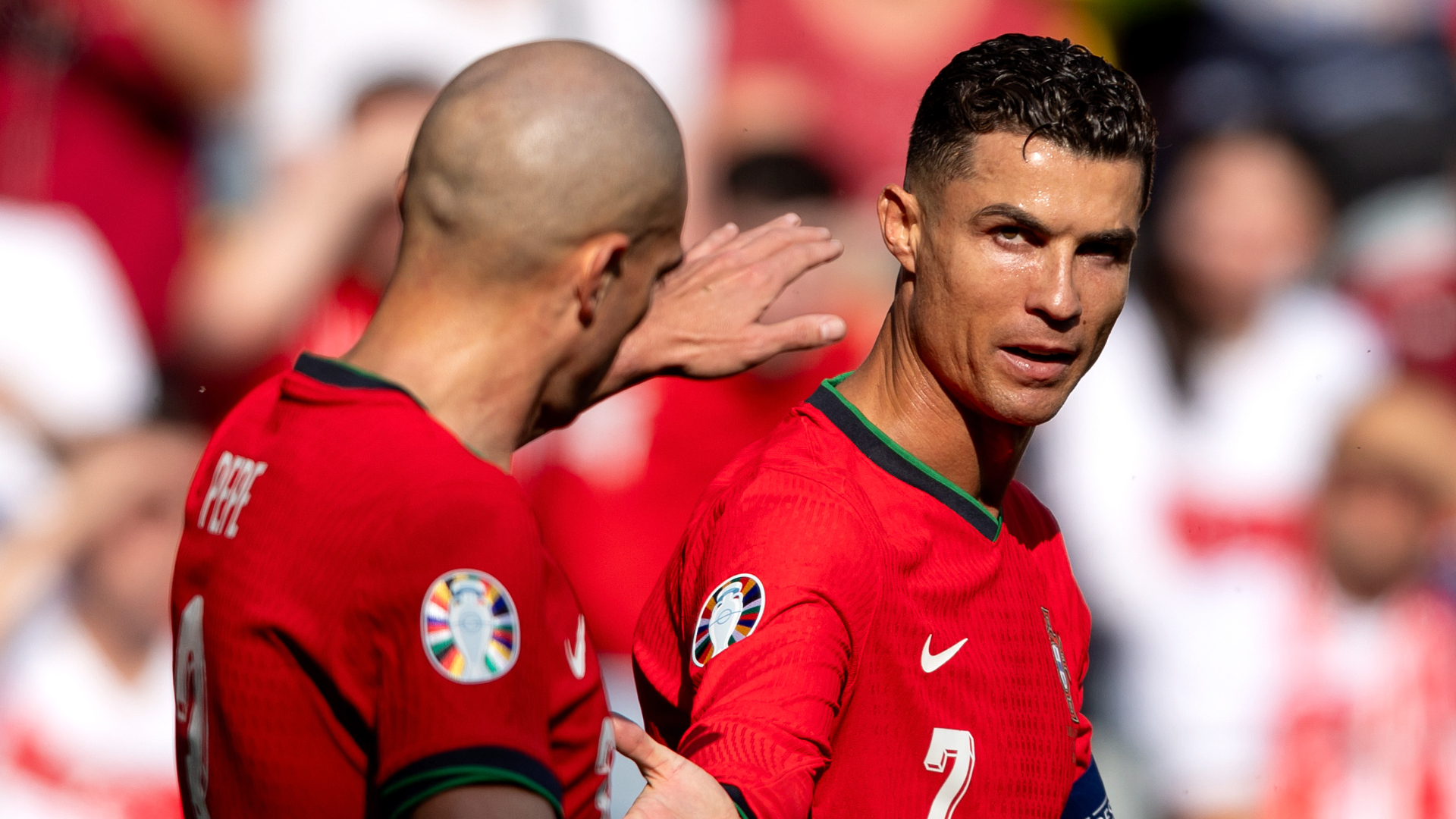Cristiano Ronaldo and Pepe (Photo by Rico Brouwer/Soccrates/Getty Images)